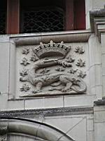 Blois, Chateau, Aile Francois Ier, Galerie des loges, Salamandre